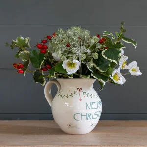 Bunch of Christmas Frosted Stems with Ivy & Berries FB51