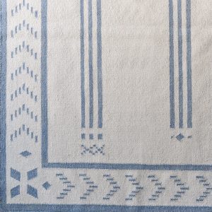 Blue Gustavian Stripe  - Hand-woven Wool Kilim